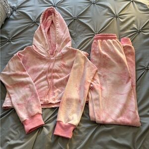 Pink/White Tye Dye Jogger Set